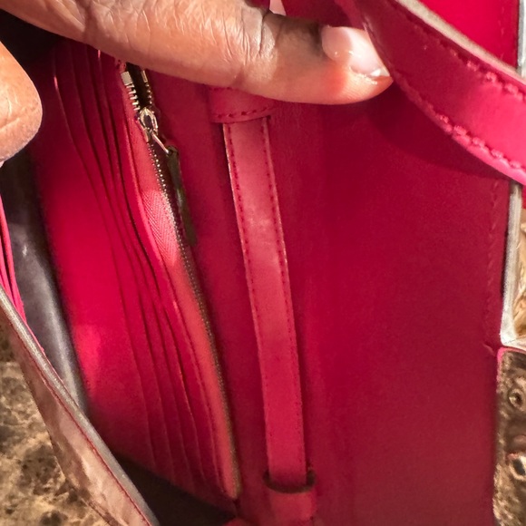 Gucci Red Leather wallet bag with trap - Picture 9 of 9